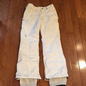 Burton white ski/snowboard pants  size S